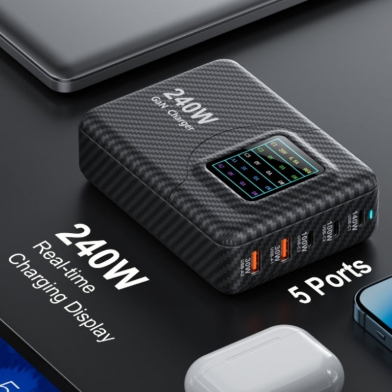 PD240W Powerful 5-in-1 GaN Display Charger