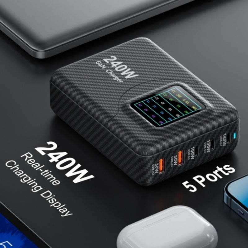 PD240W Powerful 5-in-1 GaN Display Charger