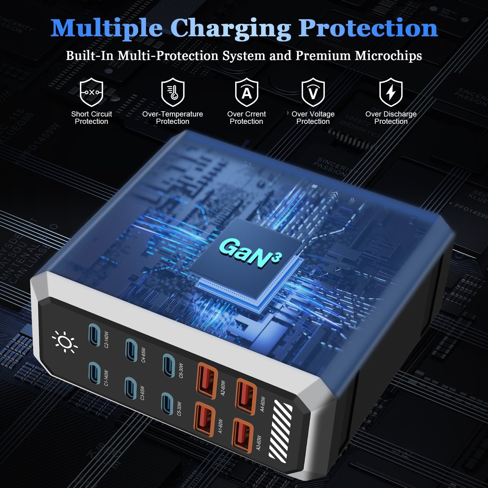 660W GaN 10Ports USB-C Charger Station