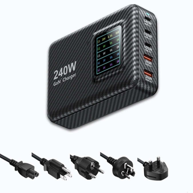 PD240W Powerful 5-in-1 GaN Display Charger
