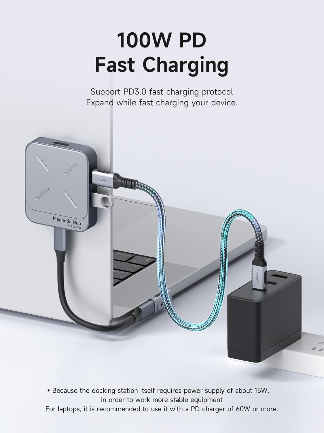 Magnetic M.2 2230 SSD Enclosure 7-in-1 USB C Hub