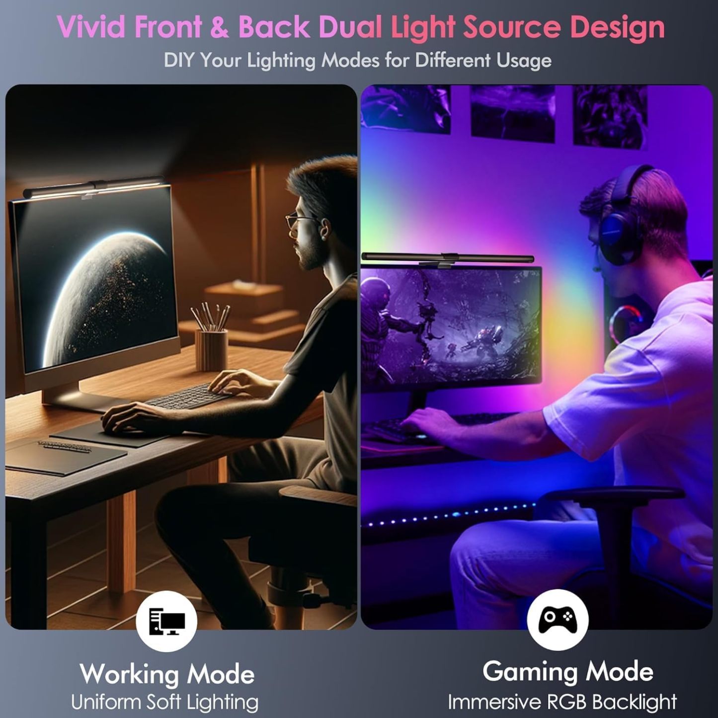 Quntis RGB Pro+ 15 Modes Monitor Light Bar with Remote