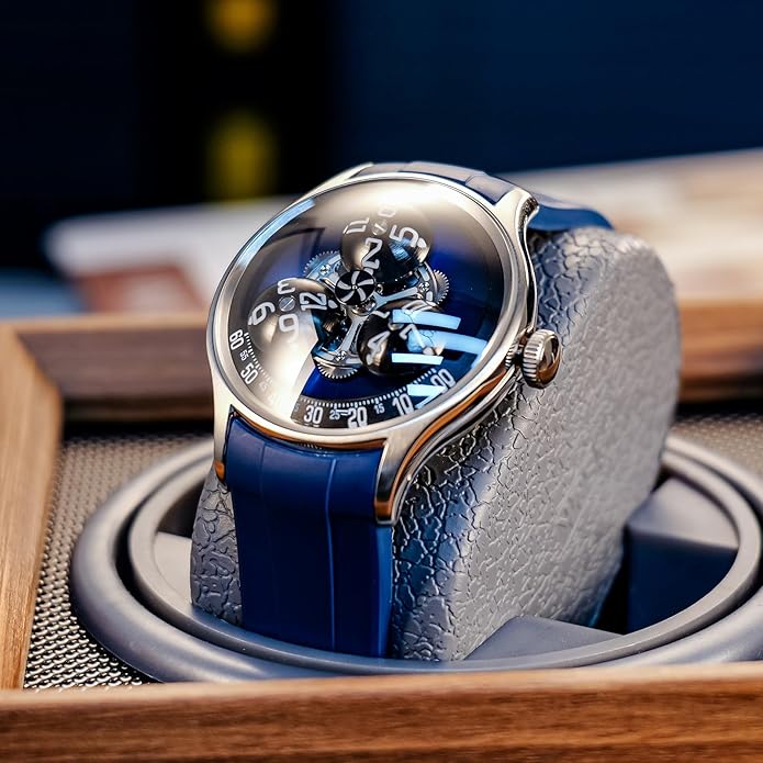 3D Rotating Hour Automatic Mechanical Timepiece