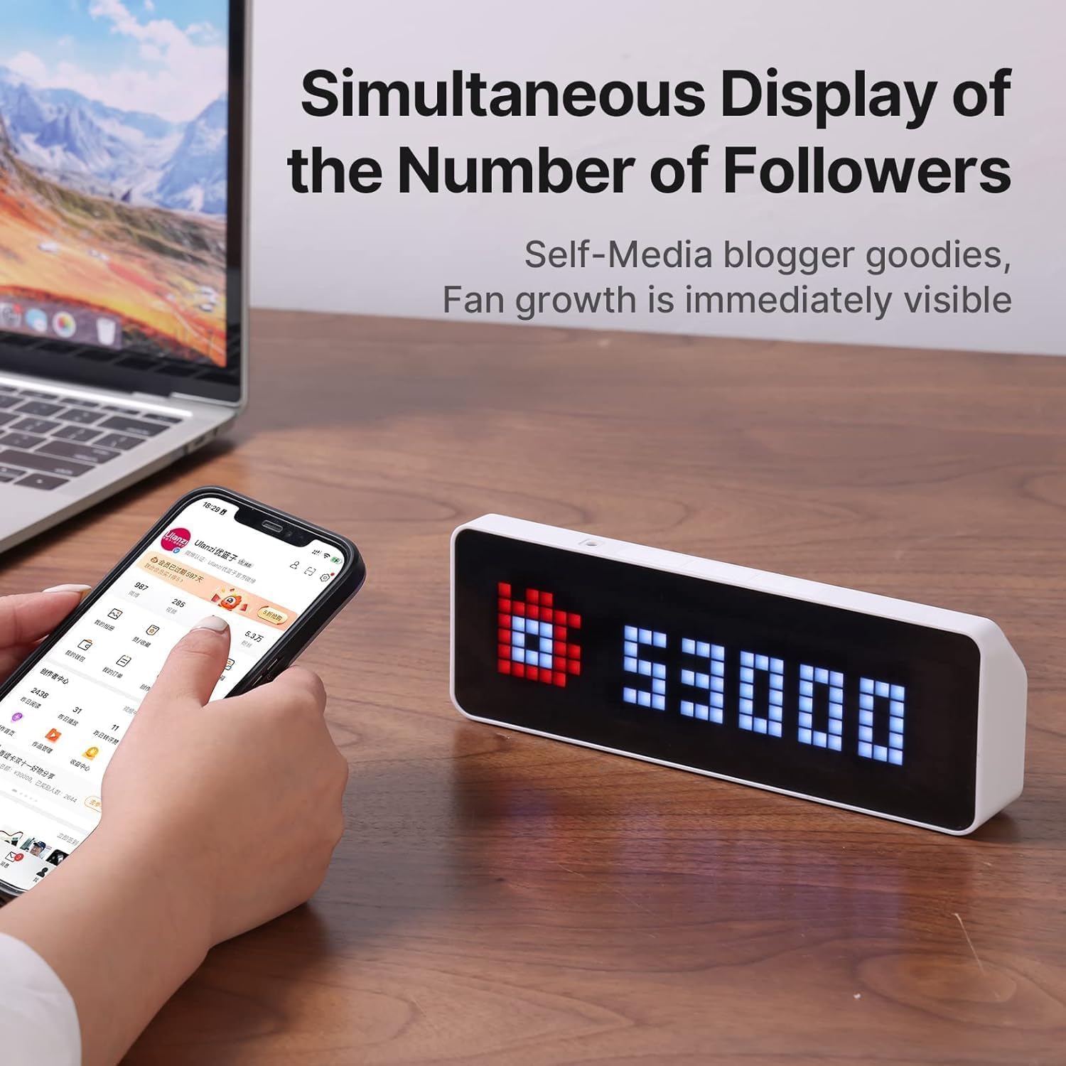 Smart Pixel Gaming Setup Digital Alarm Clock