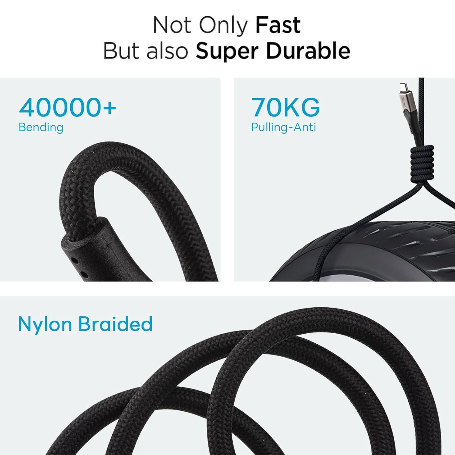 Thunderbolt5 80Gbps 240W Cable Wtih Nylon Braided