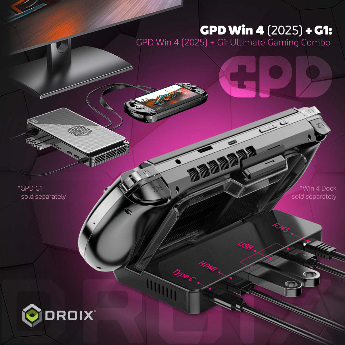 GPD WIN4 2025 Gaming Handheld PC (HX 370,32GB+1TB)