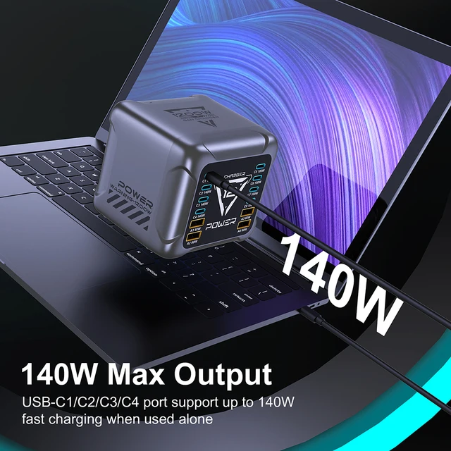 1000W 10-Port GaN 4 Desktop Charging Station