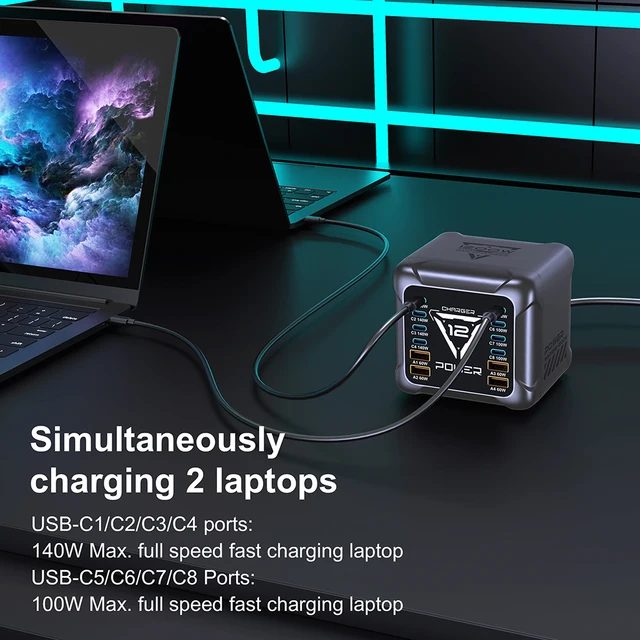 1000W 10-Port GaN 4 Desktop Charging Station