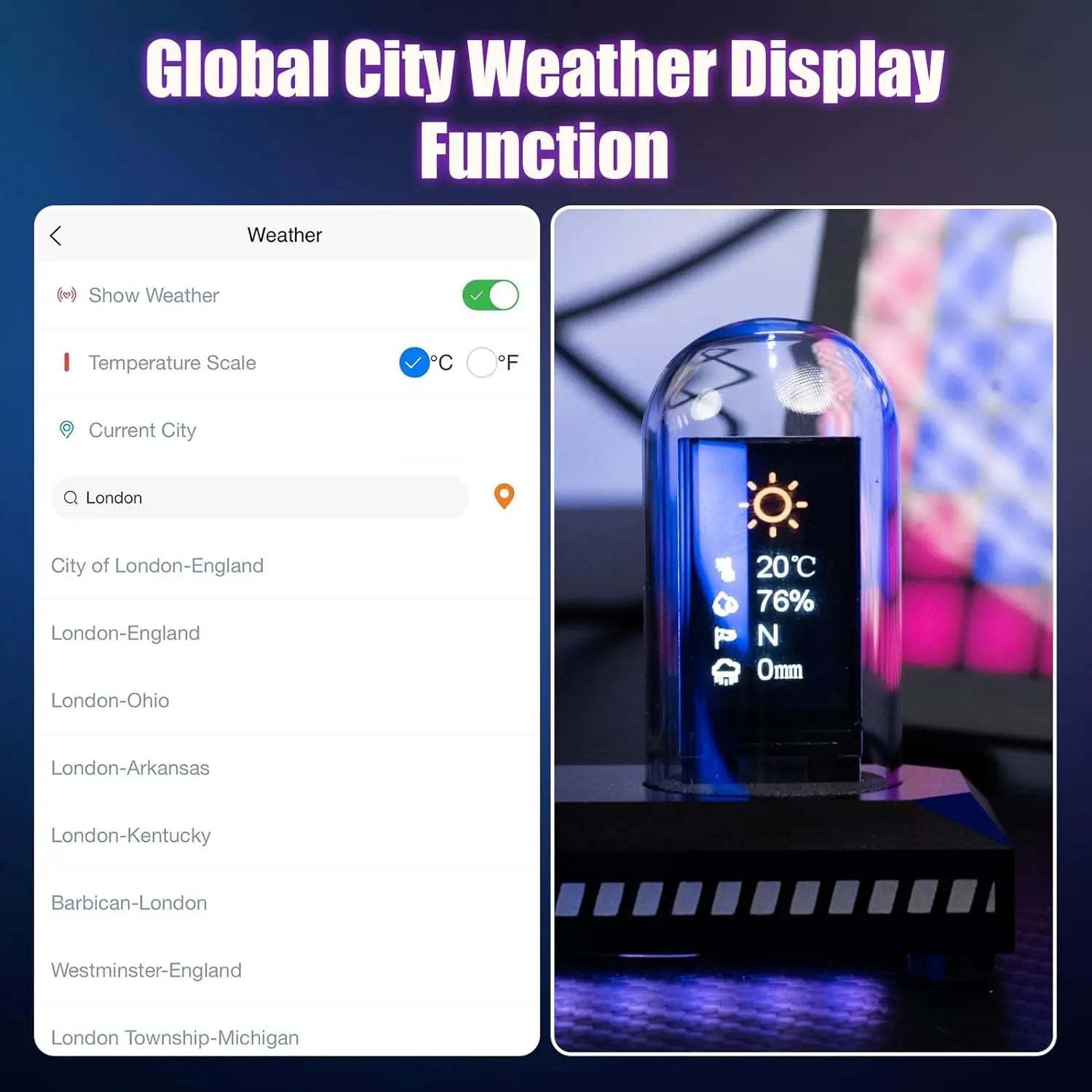 Nixie Tube RGB Retro IPS Glows Digital Clock