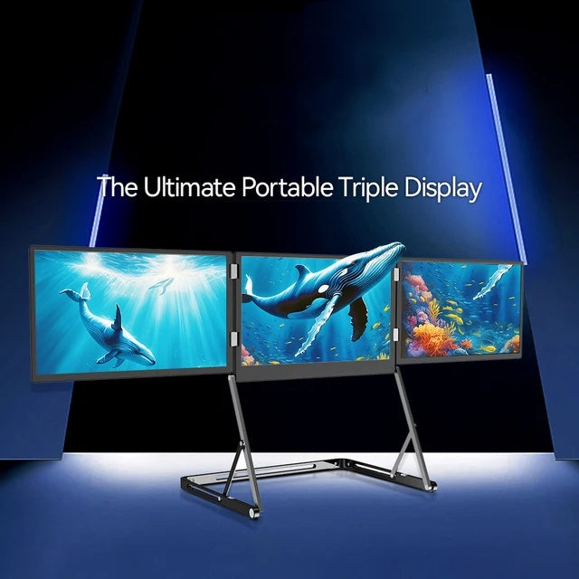 15.6 Inch Three Screen Display Portable Monitor