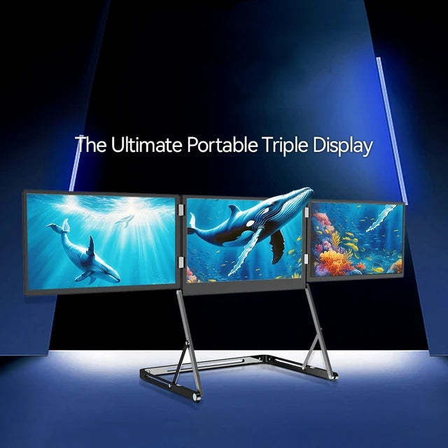 15.6 Inch Three Screen Display Portable Monitor
