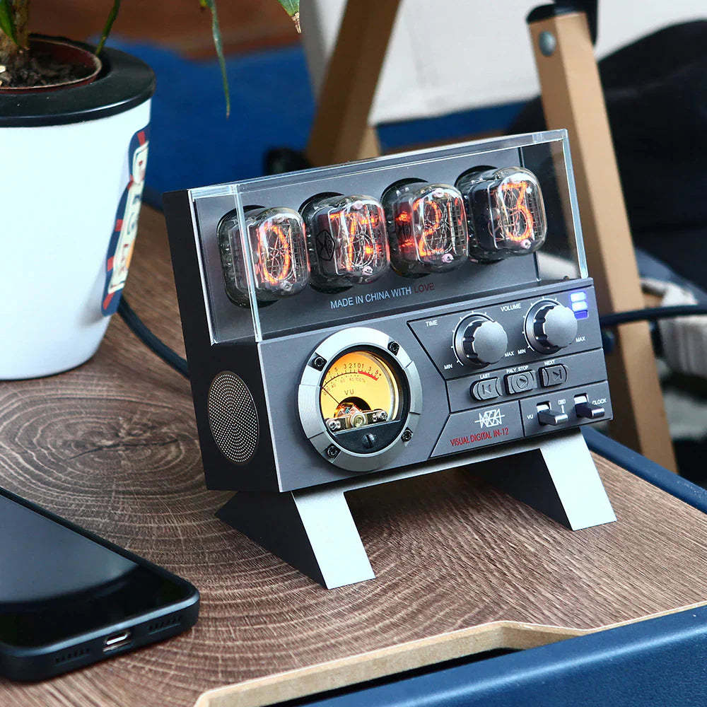 NixieX: the Authentic IN-12 Nixie Tube Clock and Speaker