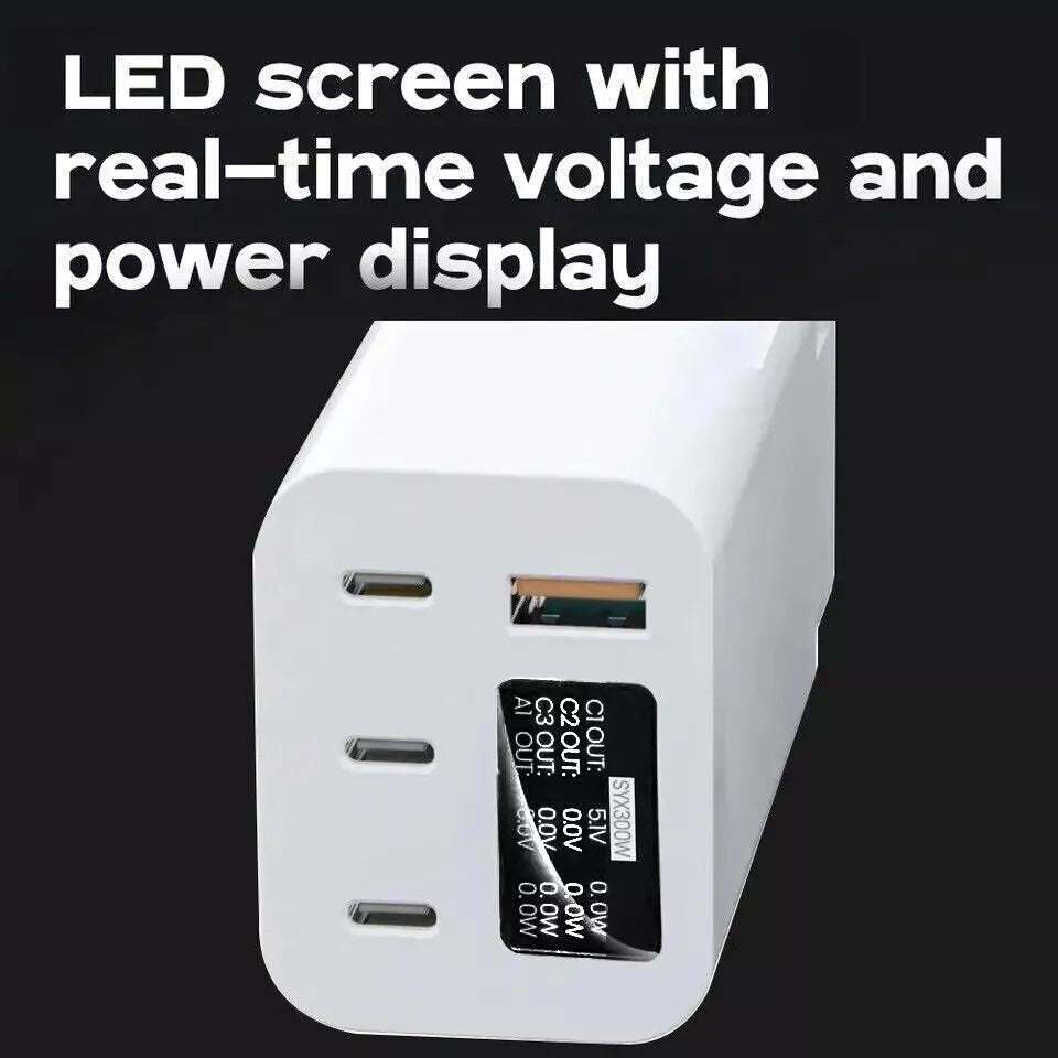 280W Zeus USB-C GaN Wattage Dsiplay Charger