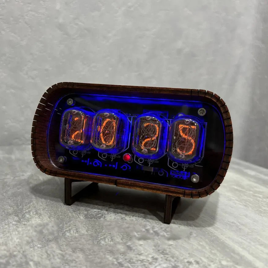 Nixie Clock IN-12 with a Transparent Front Panel