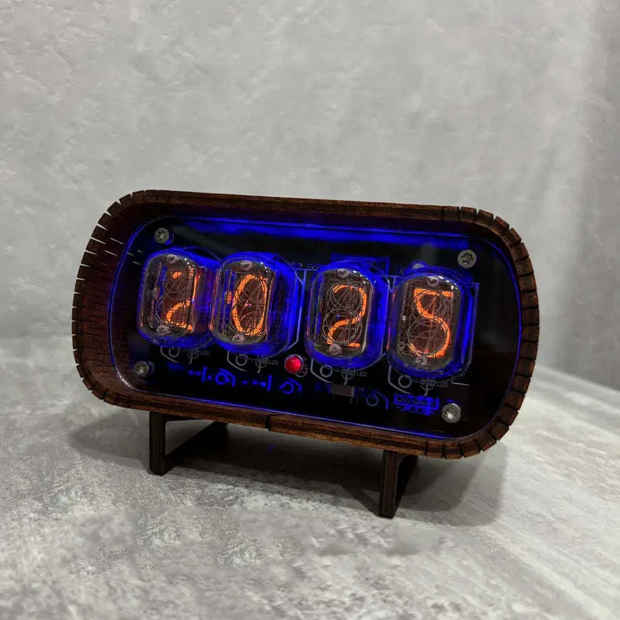 Nixie Clock IN-12 with a Transparent Front Panel