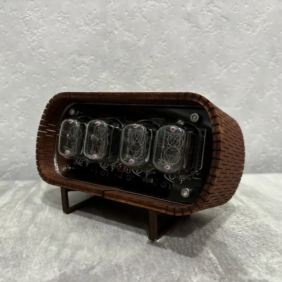 Nixie Clock IN-12 with a Transparent Front Panel