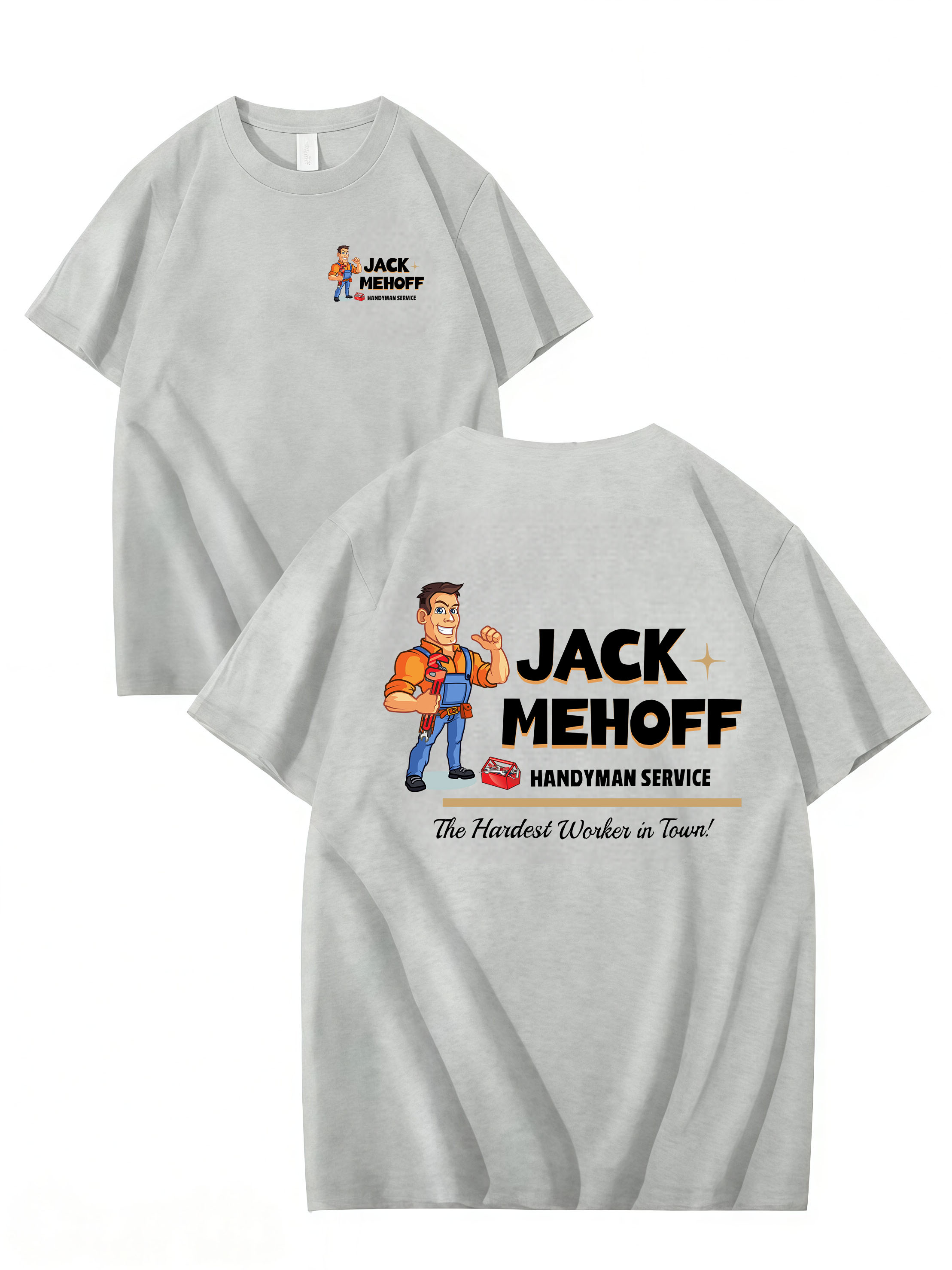 Jack Mehoff Handyman Funny T-Shirt – Adult Humor Joke Tee – Unisex Cotton Shirt