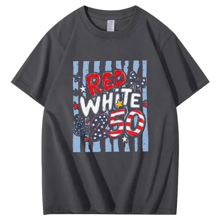 250th Anniversary Shirt – Red White and 250 Patriotic 4th of July Tee