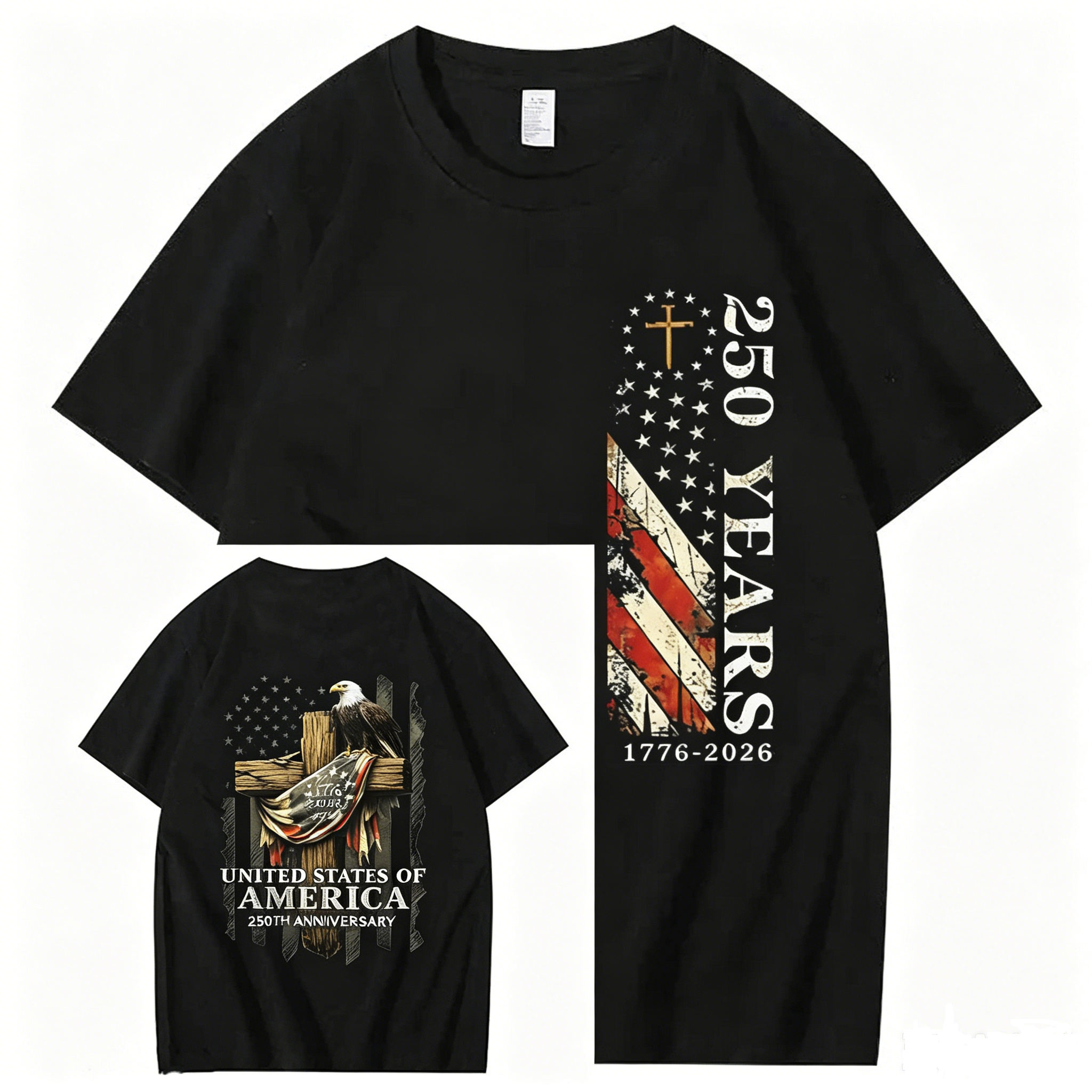 250 Years 1776-2026 250th Birthday Eagle T-Shirt
