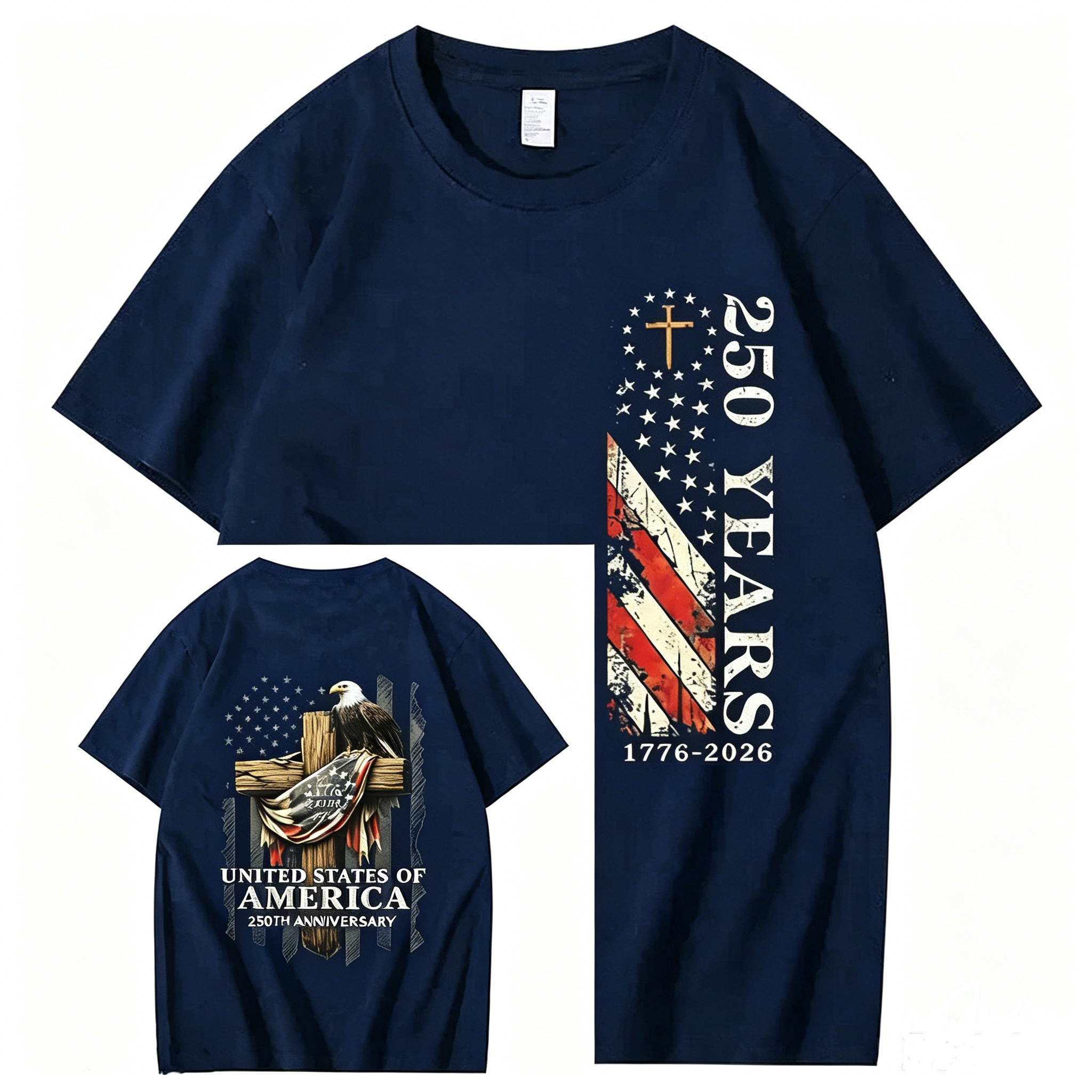 250 Years 1776-2026 250th Birthday Eagle T-Shirt