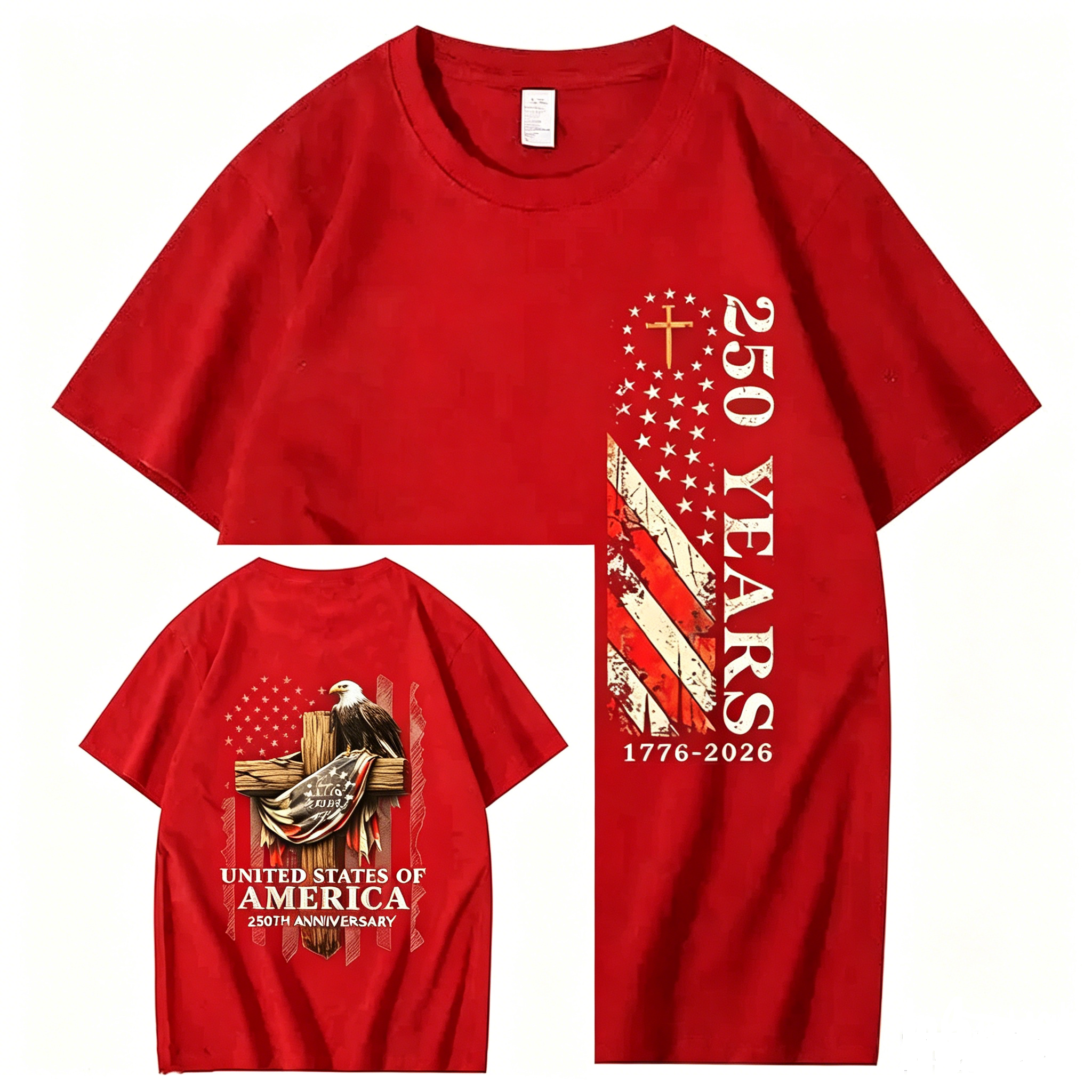 250 Years 1776-2026 250th Birthday Eagle T-Shirt