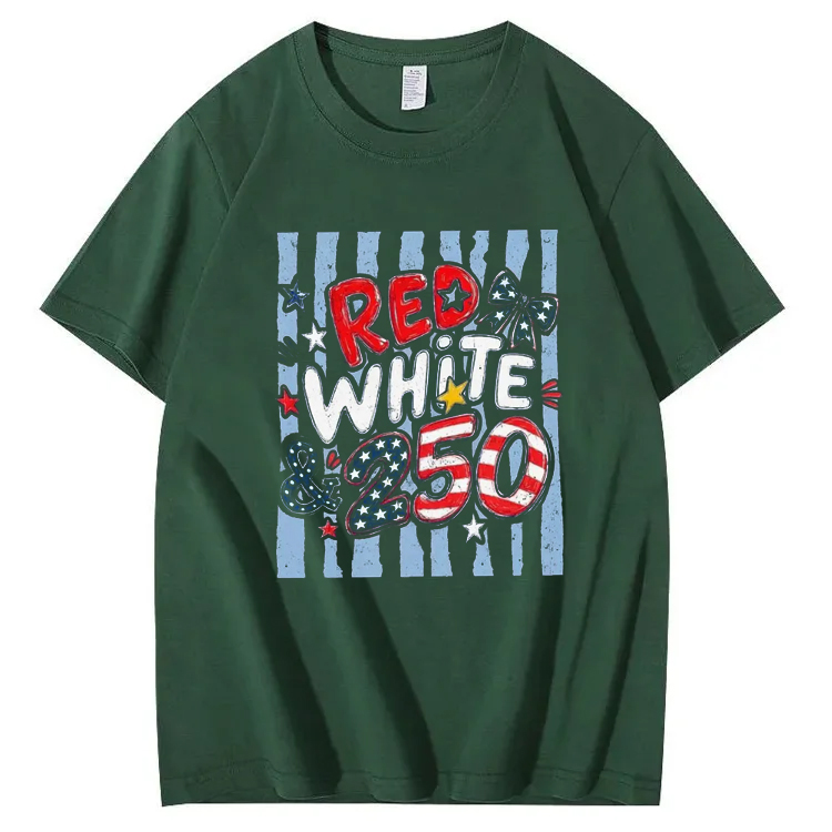 250th Anniversary Shirt – Red White and 250 Patriotic 4th of July Tee