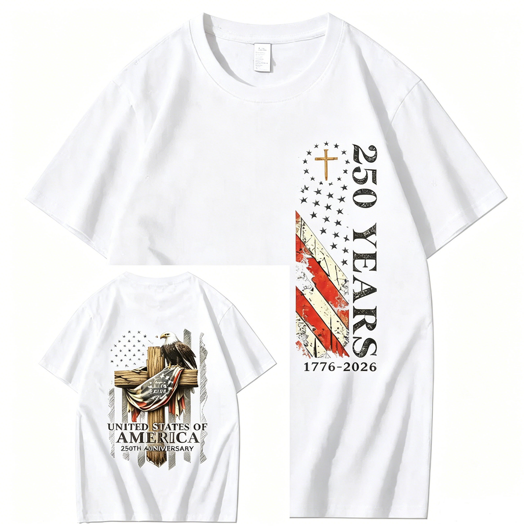 250 Years 1776-2026 250th Birthday Eagle T-Shirt