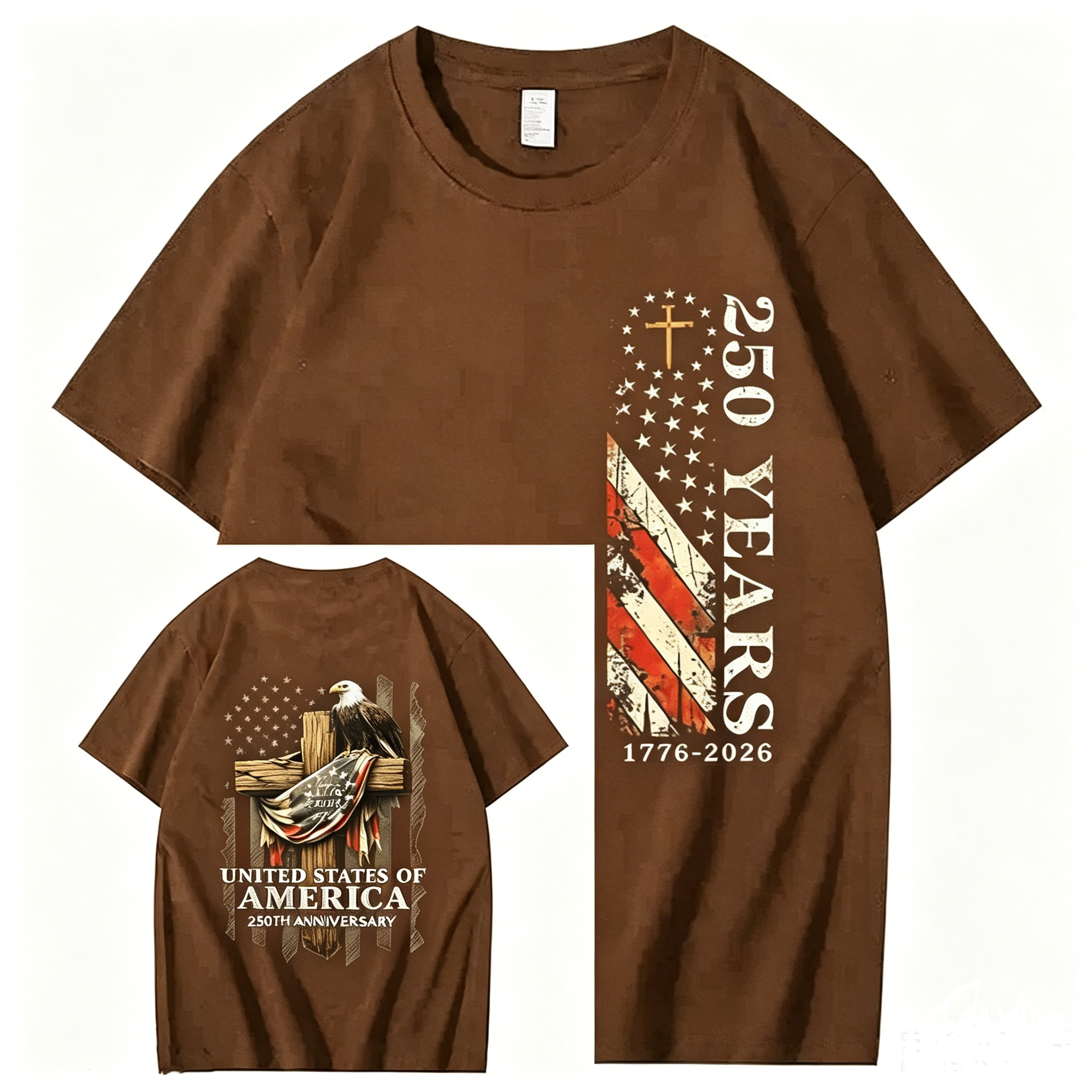250 Years 1776-2026 250th Birthday Eagle T-Shirt
