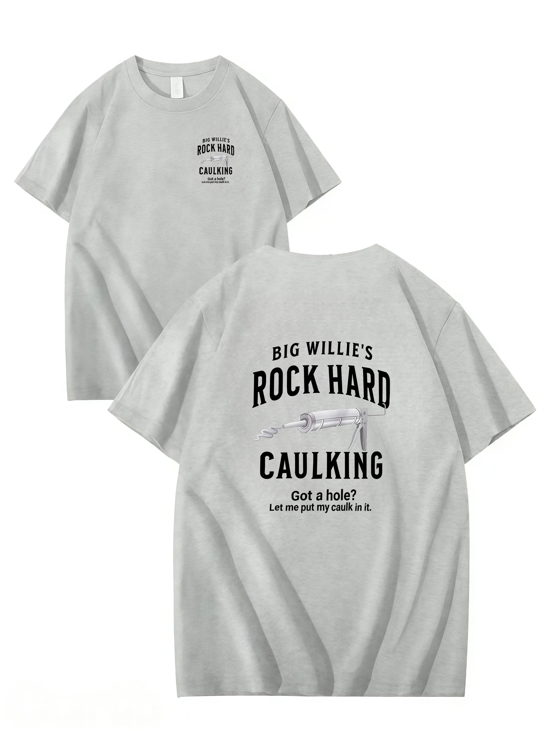 ROCK HARD CAULKING SERVICE, BIG WILLIES, T-SHIRT, UNISEX, COTTON