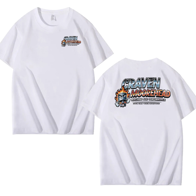 CRAVEN MOOREHEAD MACHINE AND PERFORMANCE Funny 100% Cotton T-Shirt