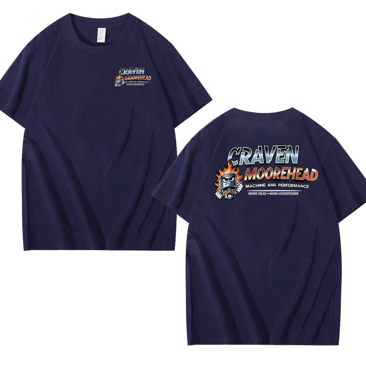 CRAVEN MOOREHEAD MACHINE AND PERFORMANCE Funny 100% Cotton T-Shirt