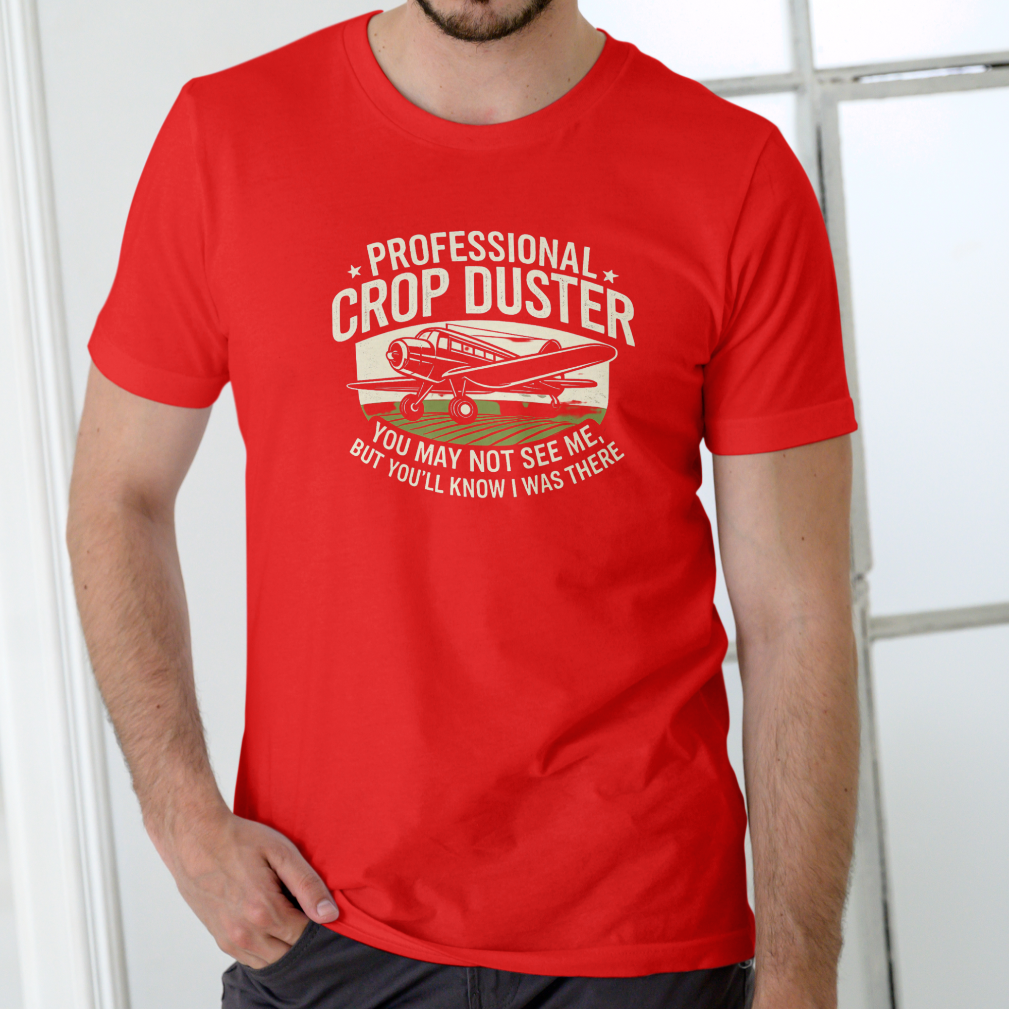 PROFESSIONAL CROP DUSTER – Funny Unisex Cotton T-Shirt