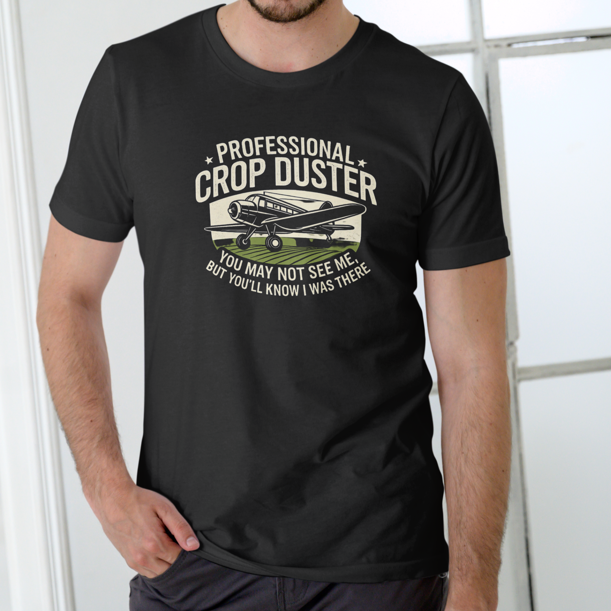 PROFESSIONAL CROP DUSTER – Funny Unisex Cotton T-Shirt