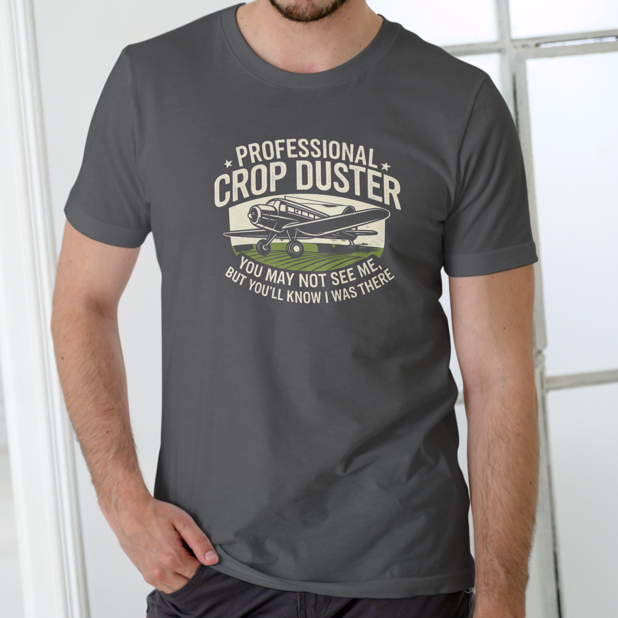 PROFESSIONAL CROP DUSTER – Funny Unisex Cotton T-Shirt