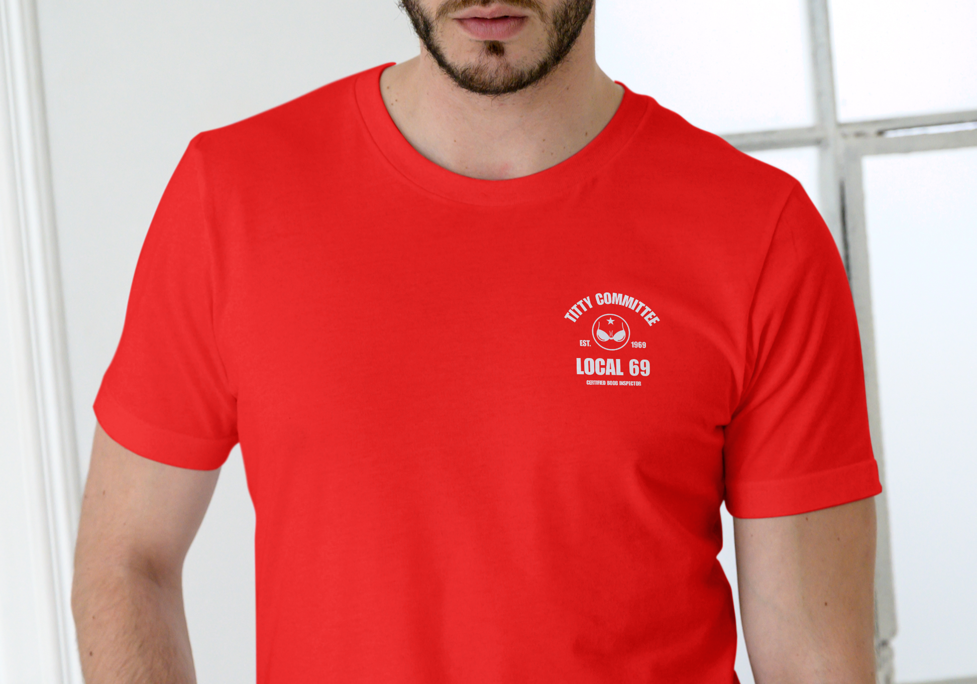 Titty Committee Local 69, Unisex Cotton T- Shirt