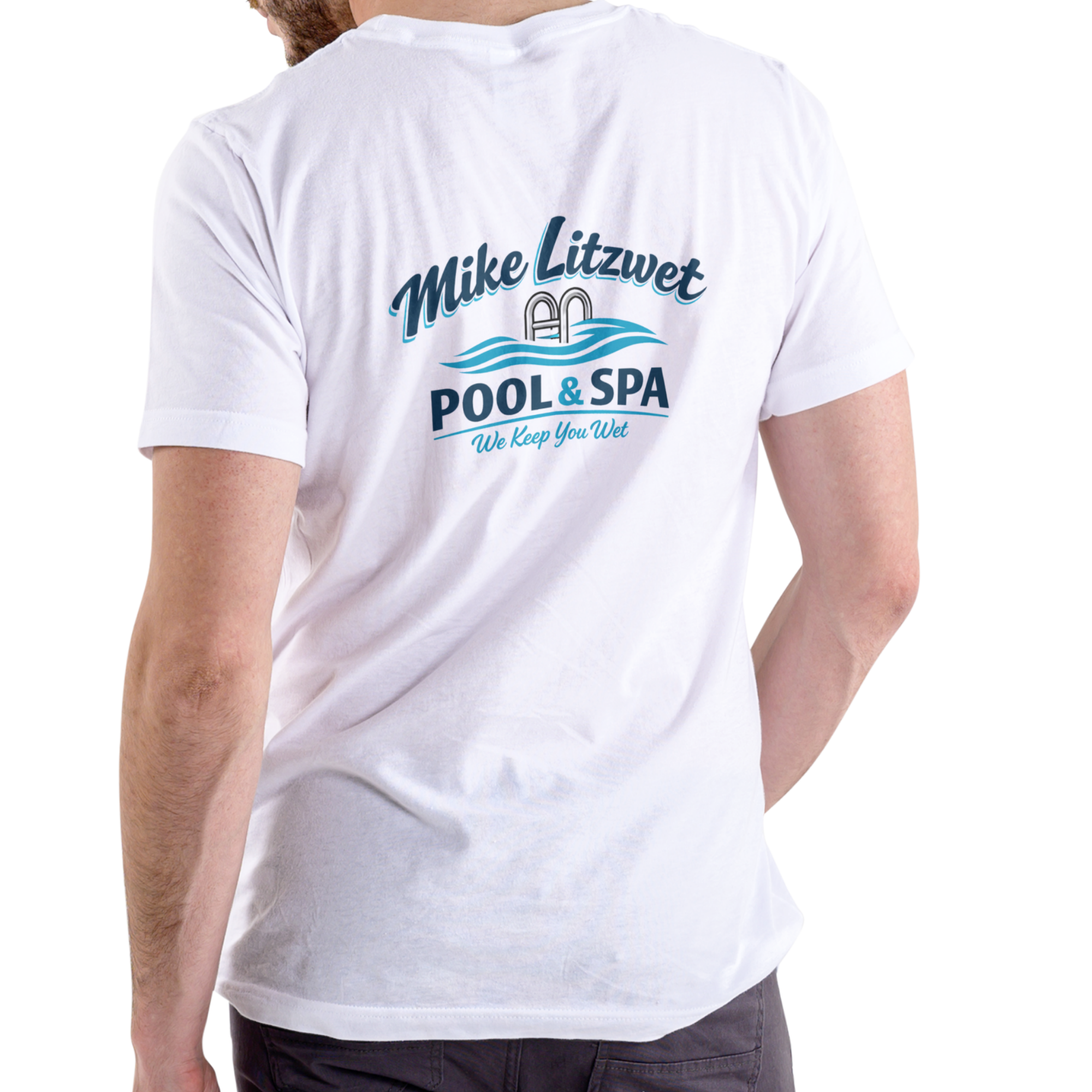 Mike Litzwet Pool and Spa Funny T-Shirt – Unisex Cotton Graphic Tee
