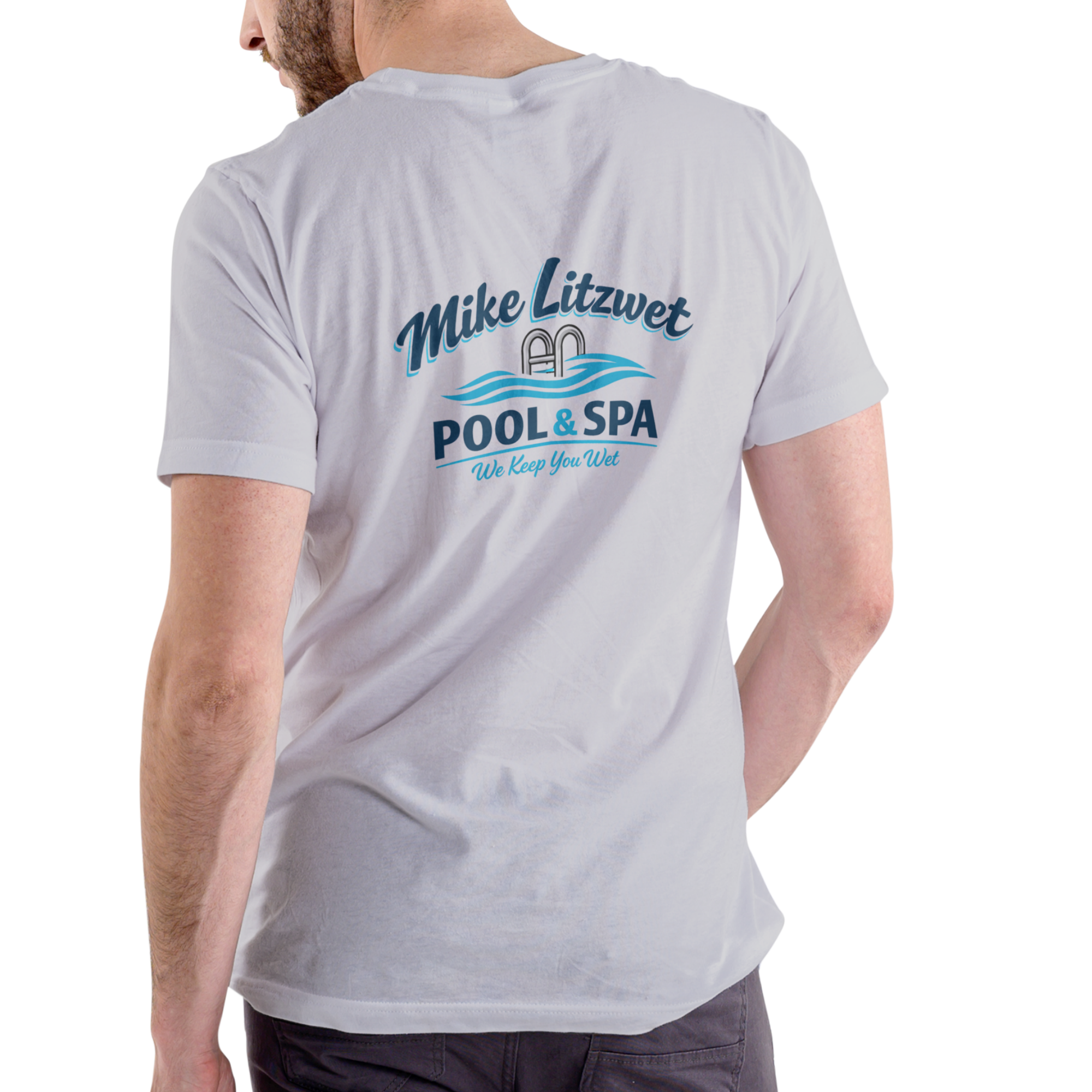 Mike Litzwet Pool and Spa Funny T-Shirt – Unisex Cotton Graphic Tee