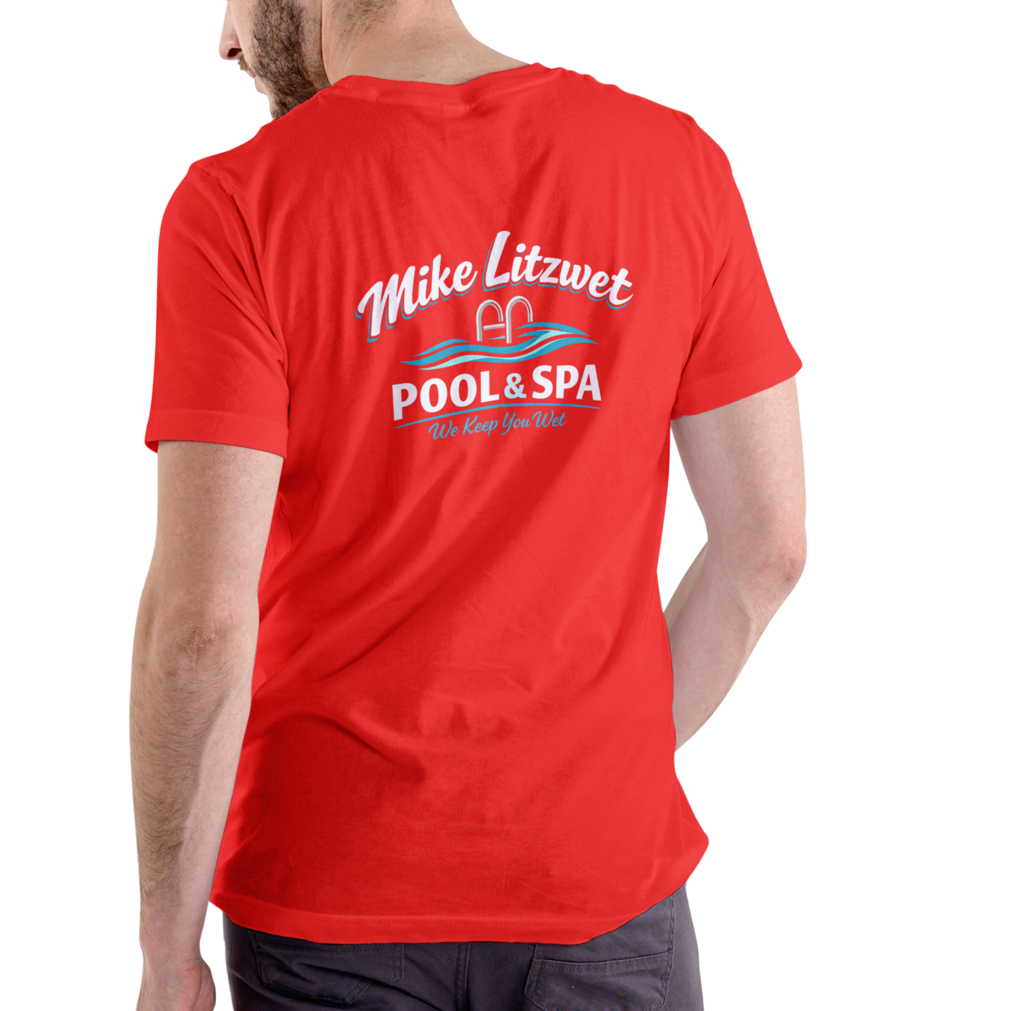 Mike Litzwet Pool and Spa Funny T-Shirt – Unisex Cotton Graphic Tee