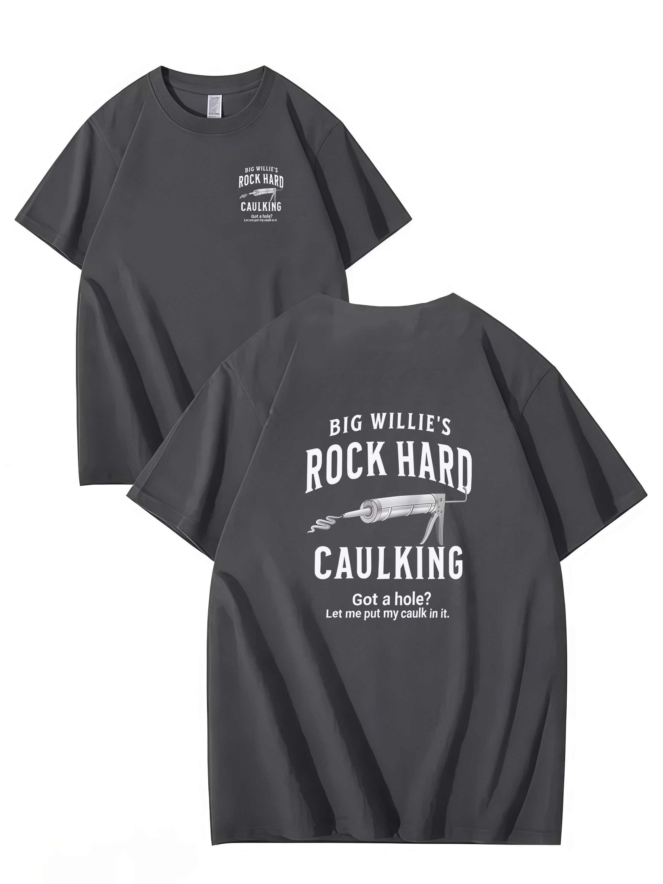 ROCK HARD CAULKING SERVICE, BIG WILLIES, T-SHIRT, UNISEX, COTTON