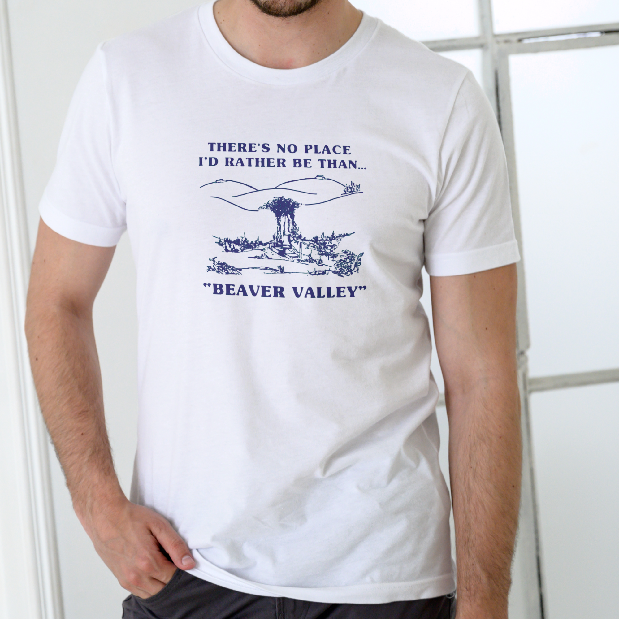 THERE IS NO PLACE I'D RATHER BE THAN BEAVER VALLEY Funny T shirt, Unisex Cotton
