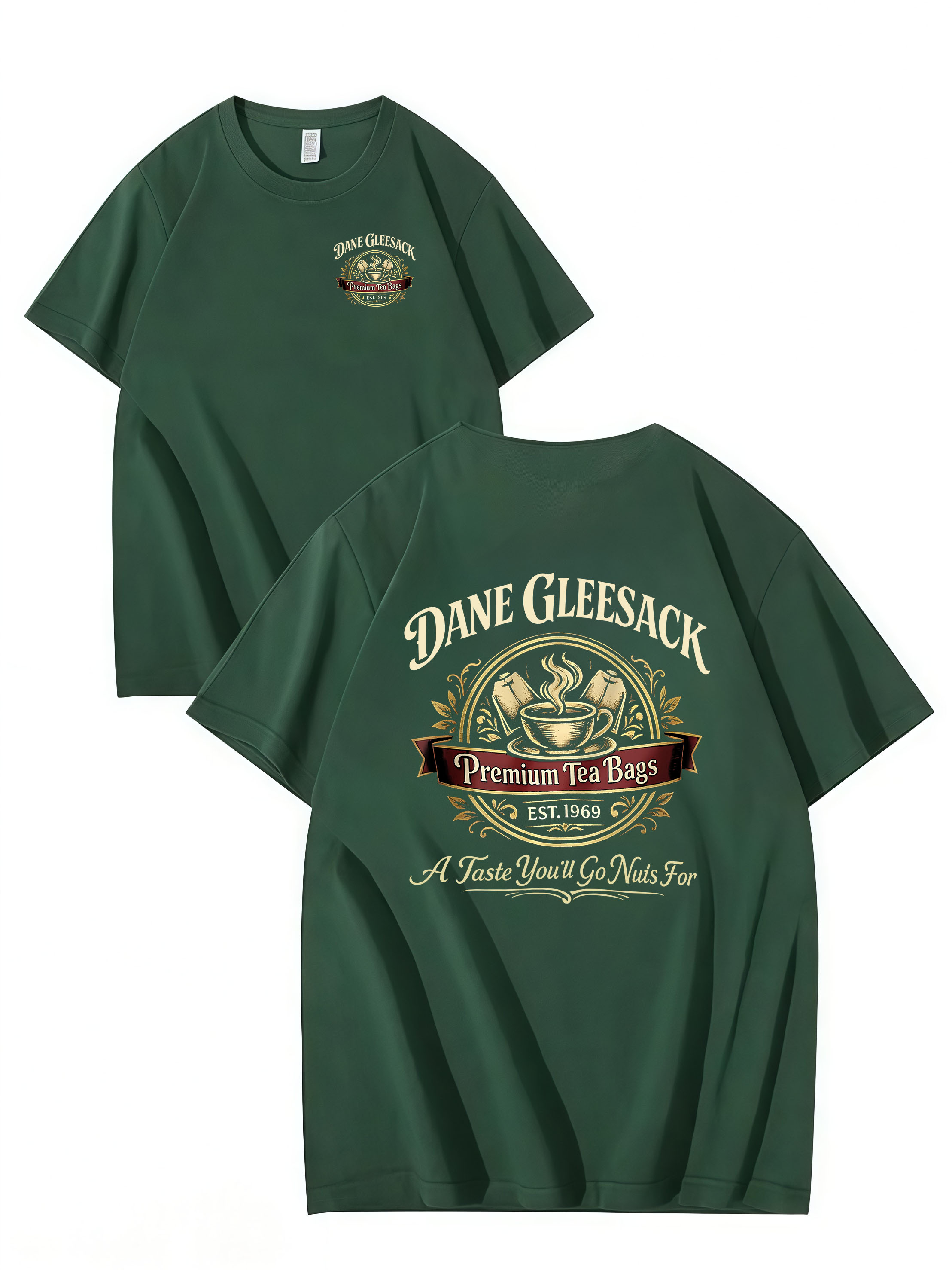 DANE GLEESACK PREMIUM TEA BAGS – Funny Unisex Cotton T-Shirt