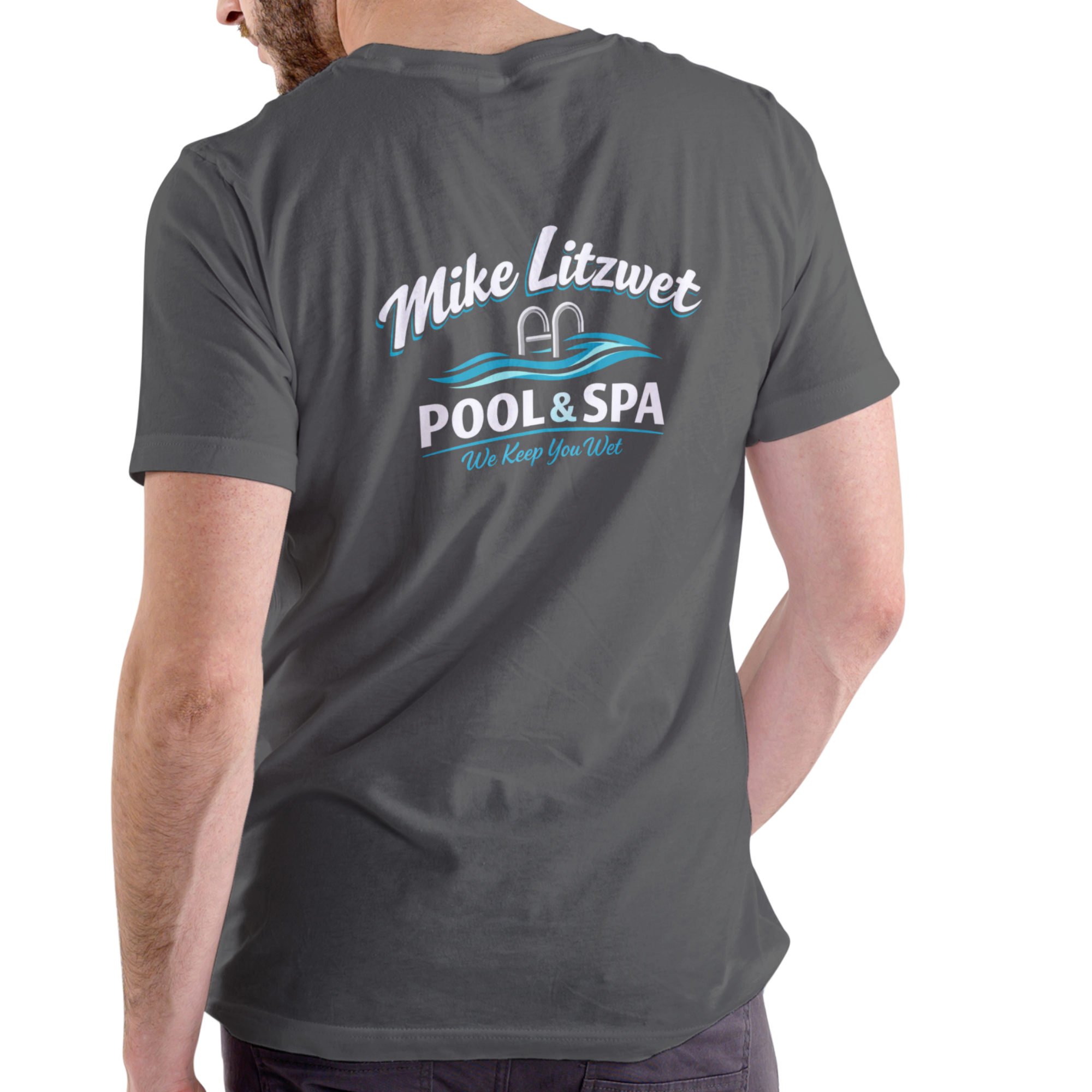 Mike Litzwet Pool and Spa Funny T-Shirt – Unisex Cotton Graphic Tee