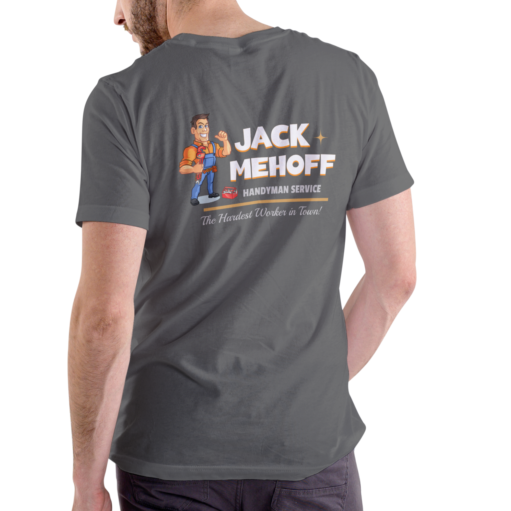 Jack Mehoff Handyman Funny T-Shirt – Adult Humor Joke Tee – Unisex Cotton Shirt