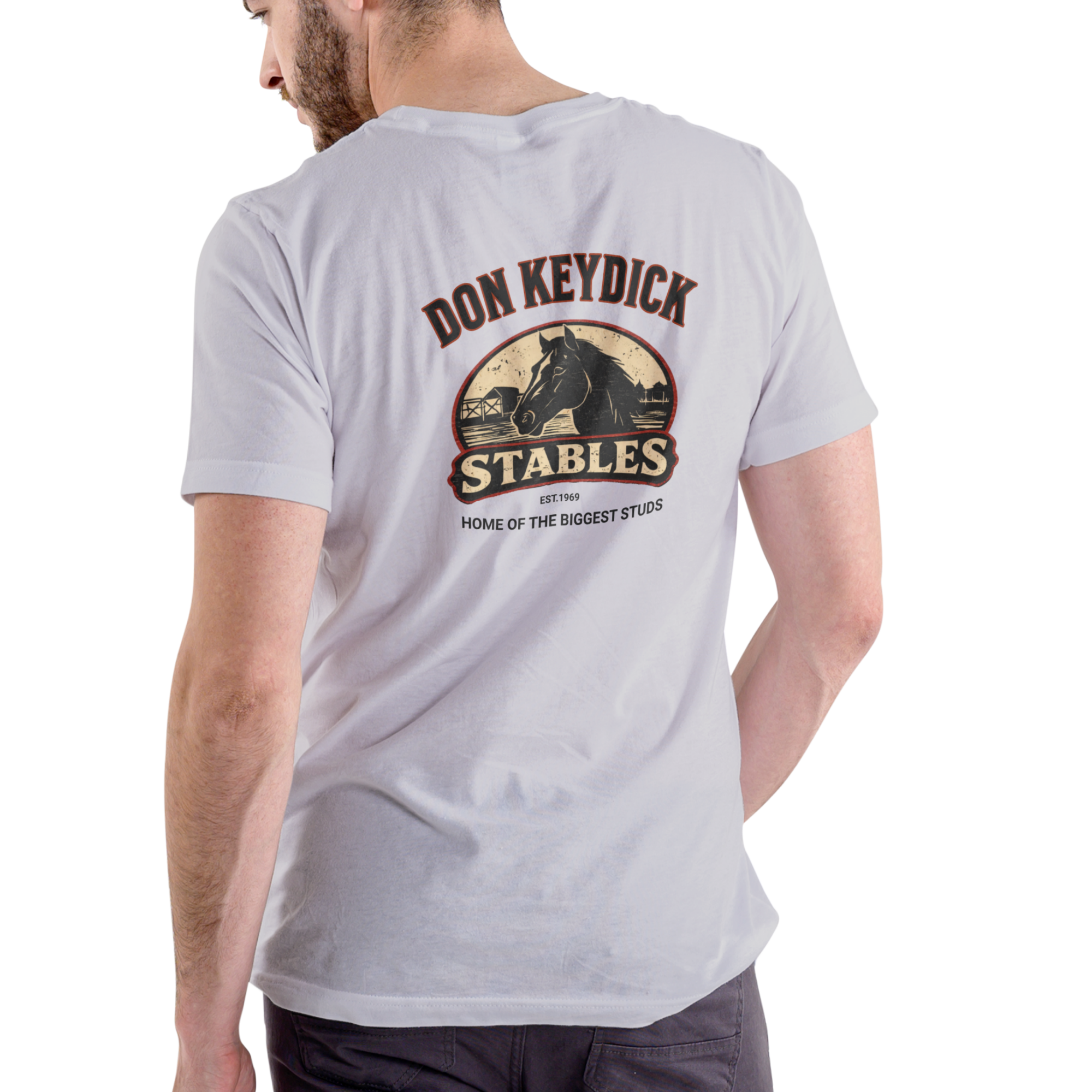 DON KEYDICK STABLES – Funny Name T-Shirt (Unisex Cotton Tee)