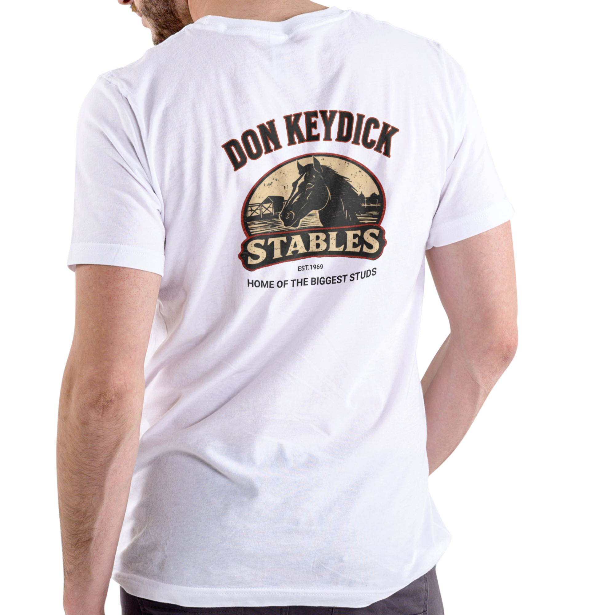 DON KEYDICK STABLES – Funny Name T-Shirt (Unisex Cotton Tee)