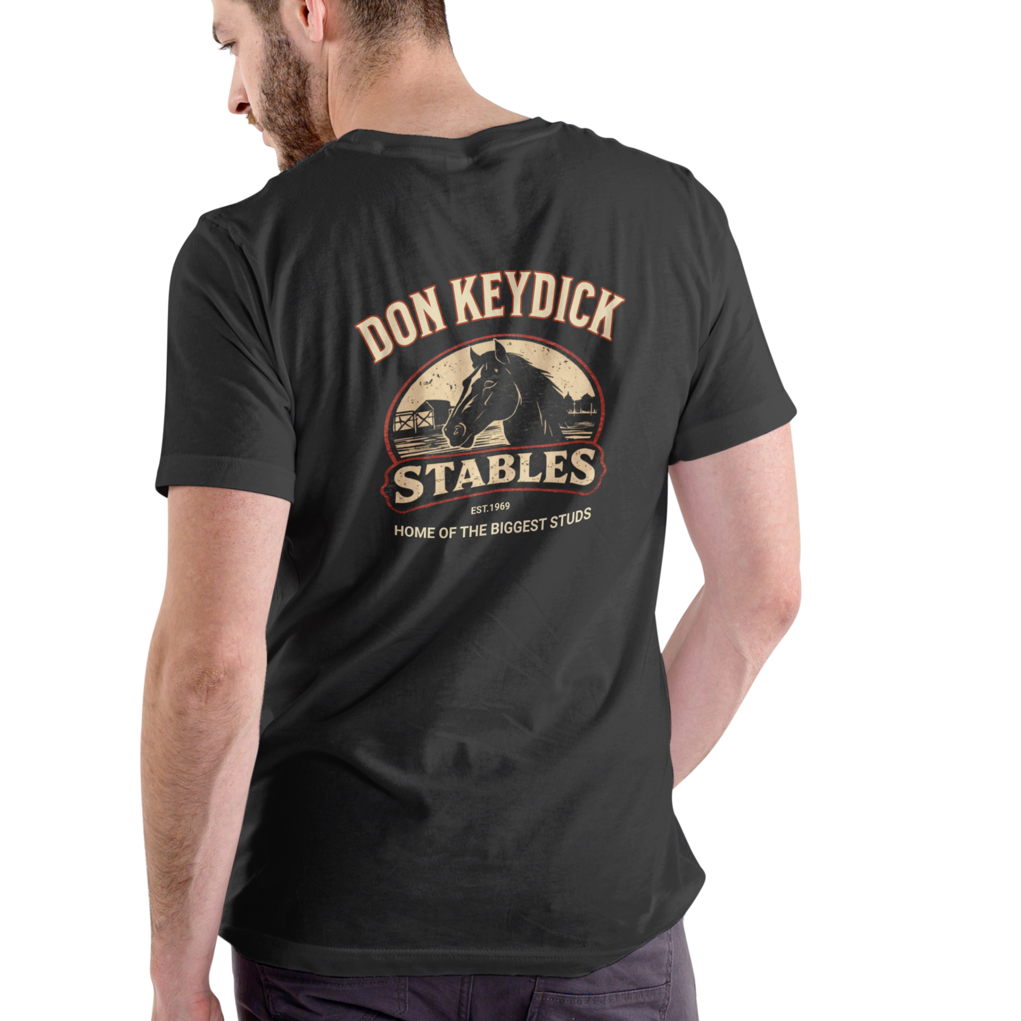 DON KEYDICK STABLES – Funny Name T-Shirt (Unisex Cotton Tee)