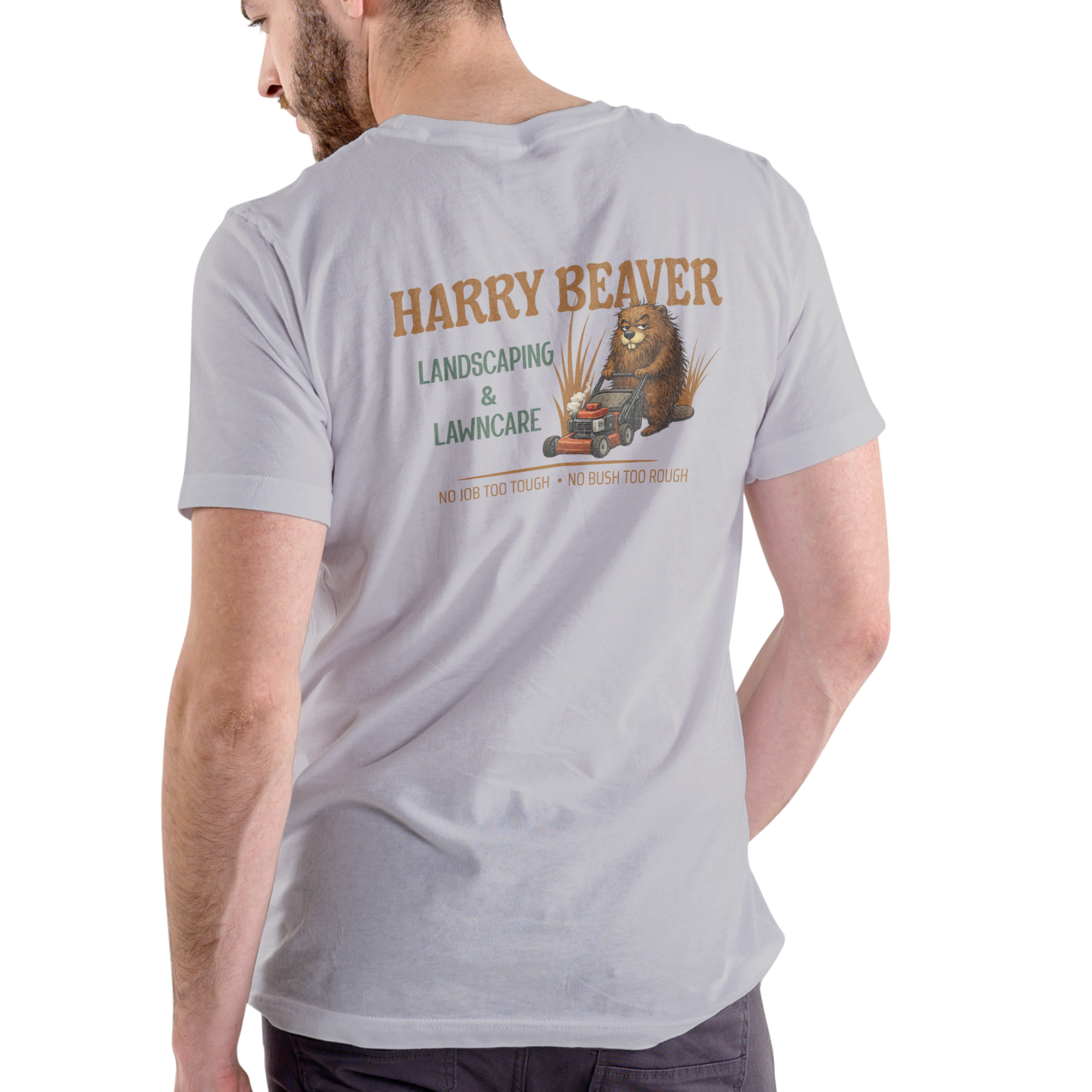 HARRY BEAVER LANDSCAPING AND LAWNCARE Funny T Shirt, Unisex Cotton