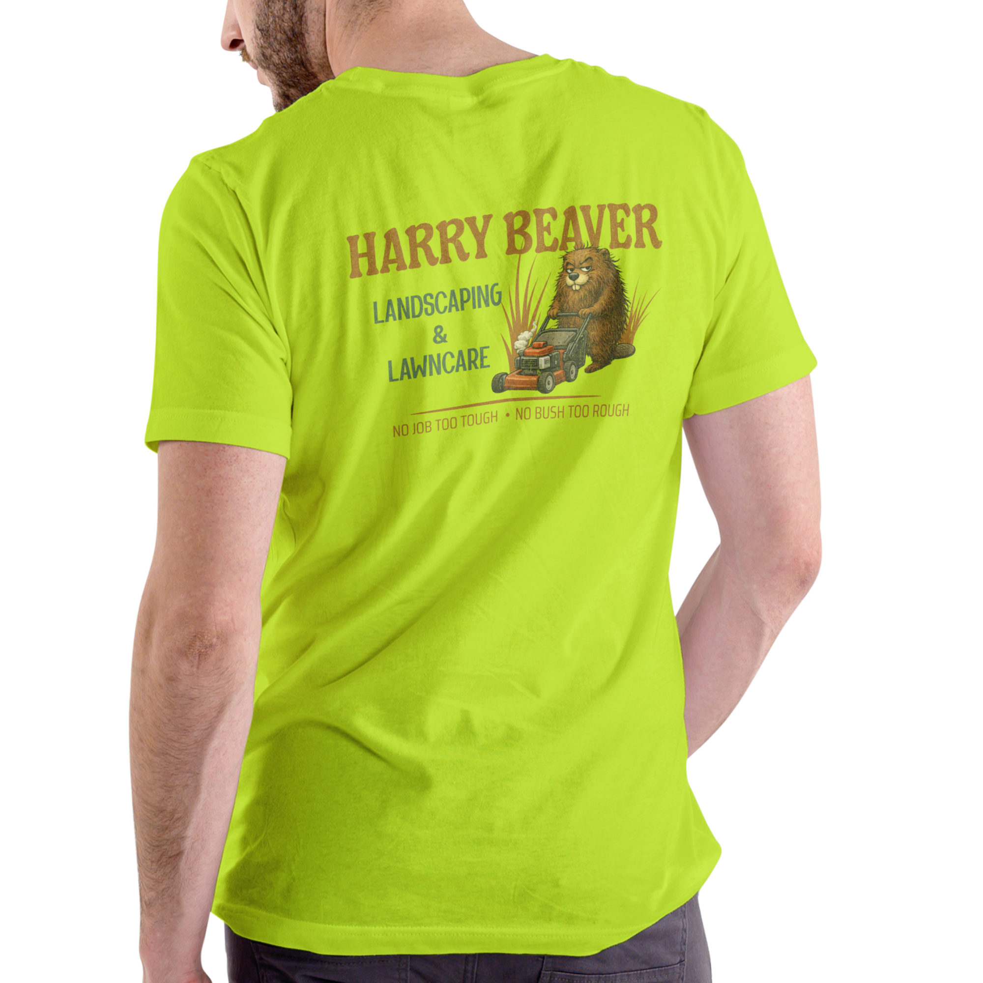 HARRY BEAVER LANDSCAPING AND LAWNCARE Funny T Shirt, Unisex Cotton