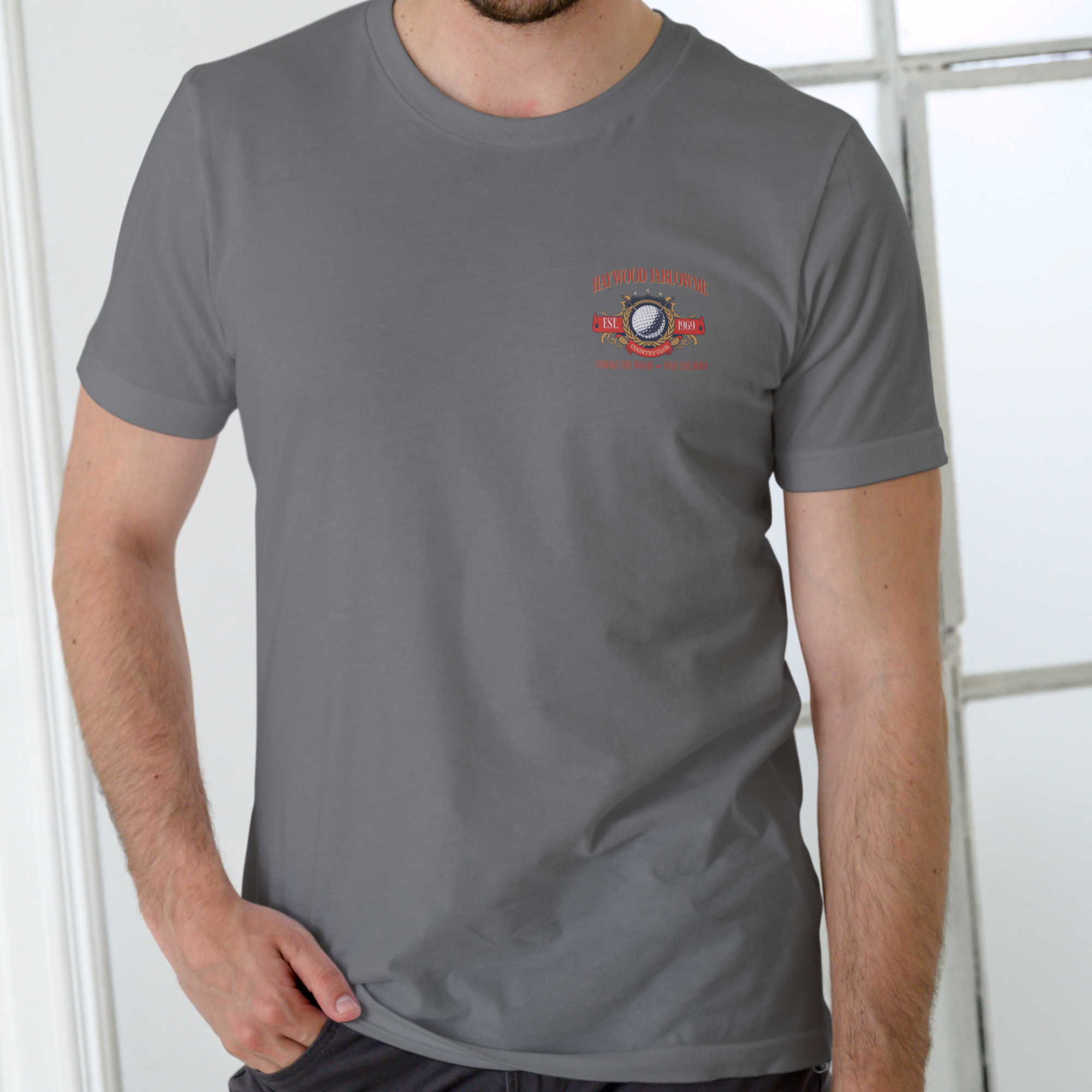 HAYWOOD JABLOWME COUNTRY CLUB Funny name T Shirt, Unisex Cotton