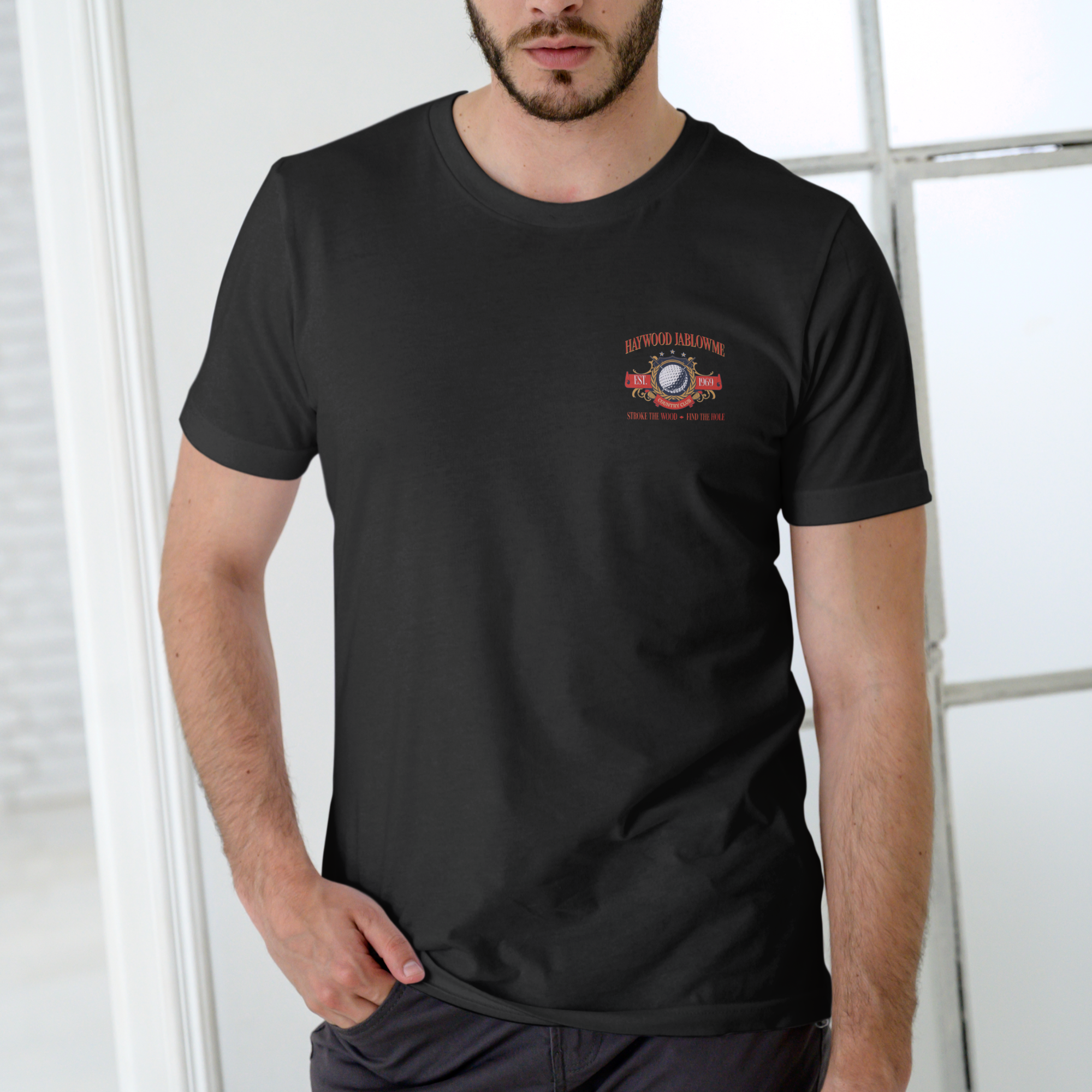 HAYWOOD JABLOWME COUNTRY CLUB Funny name T Shirt, Unisex Cotton